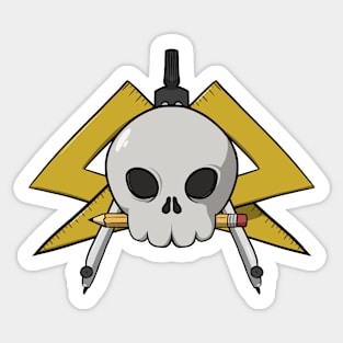 Architects crew Jolly Roger pirate flag (no caption) Sticker